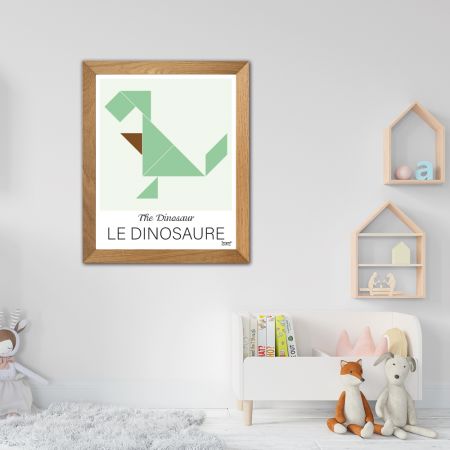 Affiche LE DINOSAURE The Dinosaur - 50 x 40 cm - Vert - Tangraf