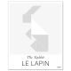Affiche  " LE LAPIN " The Rabbit - 50 x 40 cm - Gris - Tangraf