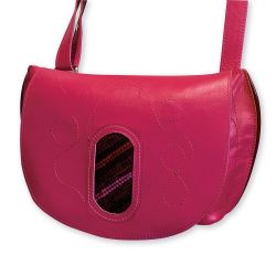 Sac besace Ivy à bandoulière en cuir - Rose