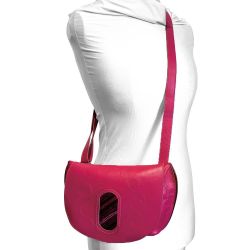 Sac besace Ivy à bandoulière en cuir - Rose