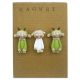 Magnets animaux verts artisanaux " Les Choupinous " - Lot de 3