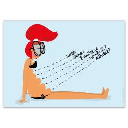 Affiche humoristique " Rosé Tapas " - 21 x 29,7 cm