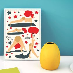 Affiche humoristique " Gainage " - 21 x 29,7 cm