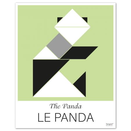 Affiche " LE PANDA " The Panda - 50 x 40 cm - Vert - Tangraf