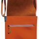 Sac pochette à bandoulière en cuir - Orange