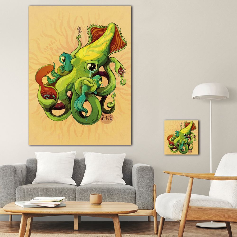 Popular items for peinture de poulpe on Etsy