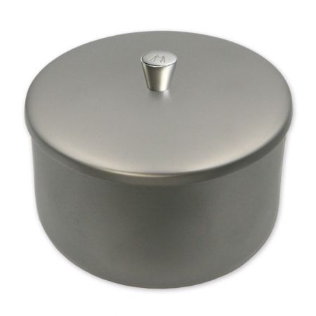 Bol de rasage de Luxe avec couvercle - Inox Satiné