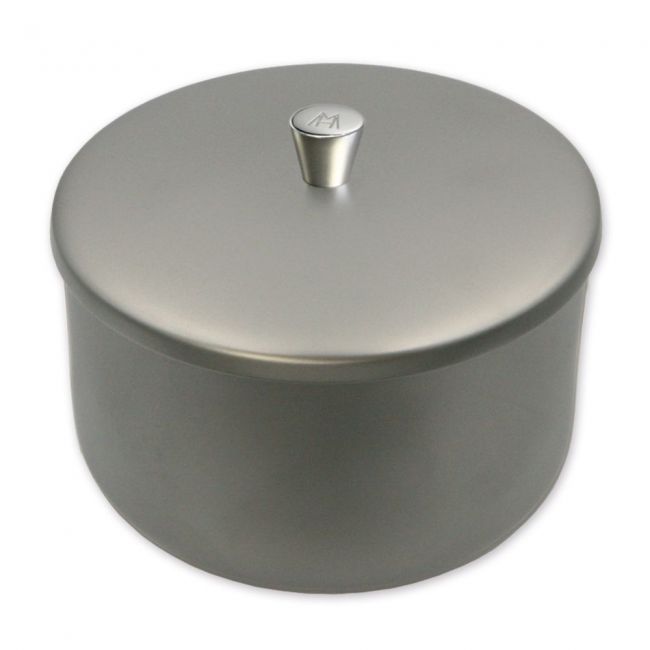 Bol de rasage de Luxe avec couvercle - Inox Satiné