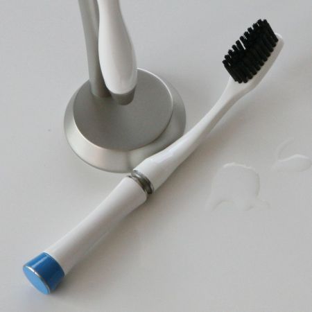 Brosse à dent interchangeable en Inox pour enfant - Bleu / Blanc - CAILLOU