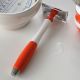 Rasoir de Luxe " Seventies " Inox - Orange / Blanc - DEUX SOMS