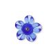Tige à planter fleur en verre filé - Bleu