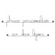 Phrase en fil de fer personnalisable sur 2 lignes