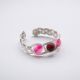 Bague 3 agates roses - Monture et nuances au choix