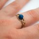 Bague solitaire agate bleue - Monture et nuances au choix