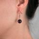 Boucles d'oreilles agate rose - Nuances au choix