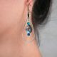 Boucles d'oreilles abalones - Agates bleues - Nuances au choix