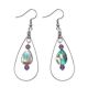 Boucles d'oreilles abalones - Améthystes violettes