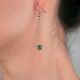 Boucles d'oreilles gouttes - Agate mousse verte - Nuances et taille au choix
