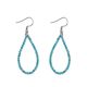 Boucles d'oreilles gouttes - Apatites bleues facettées