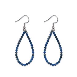 Boucles d'oreilles gouttes - Lapis-lazulis facettés bleus