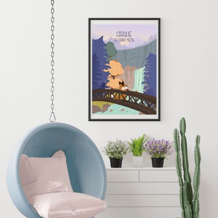 Affiche enfant paysage " Le Cirque de St Même " - 30 x 42 cm