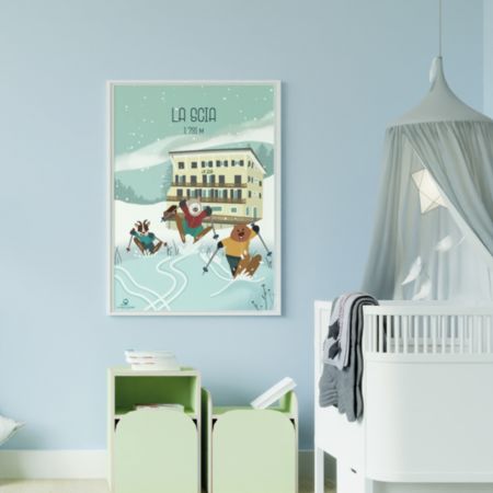 Affiche enfant montagne " La Scia " - 30 x 42 cm