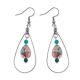 Boucles d'oreilles abalones - Agates bleues - Nuances au choix