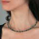 Collier de perles en agate mousse - Vert