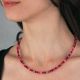 Collier de perles en agate - Rose