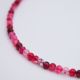 Collier de perles en agate - Rose