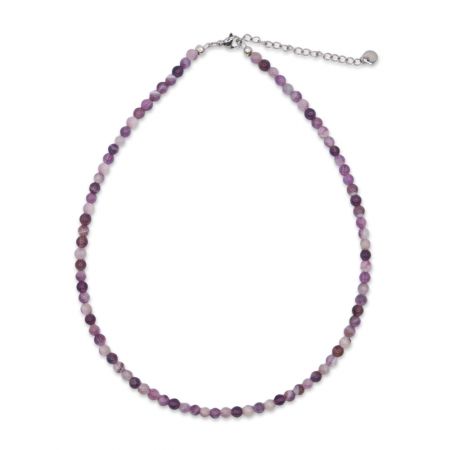 Collier de perles en améthyste - Violet