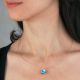 Pendentif agathe bleue - Nuances au choix