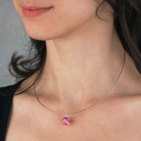 Pendentif agathe rose - Nuances au choix