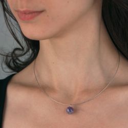 Pendentif améthiste violette - Nuances au choix