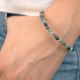 Bracelet de perles en agates mousse - Vert