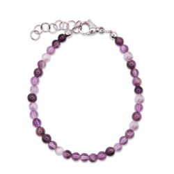 Bracelet de perles en améthyste - Violet