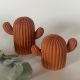 Cactus artisanaux en jesmonite - Lot de 2 - Coloris au choix