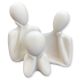 Silouhettes famille jesmonite artisanal en lot de 3 - Coloris au choix